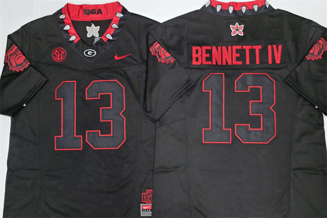 Men's Georgia Bulldogs #13 Stetson Bennett IV White 2026 F.U.S.E. Stitched Jersey
