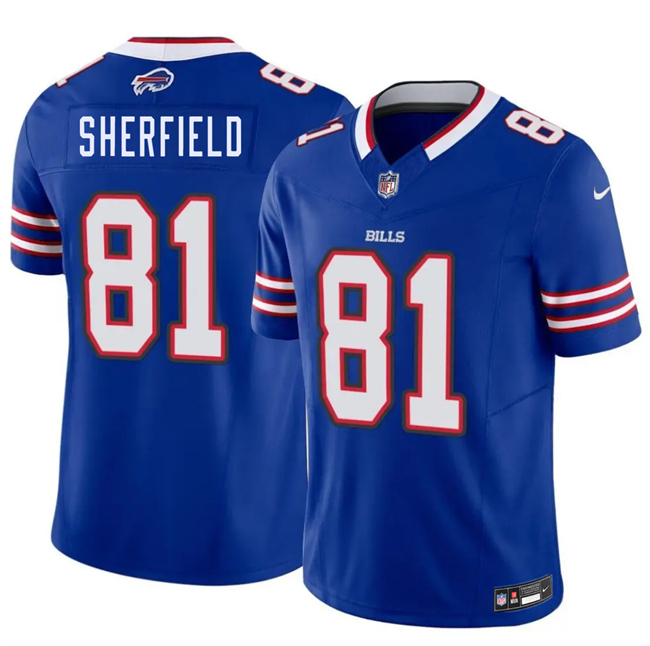 Men's Buffalo Bills #81 Trent Sherfield Blue 2026 F.U.S.E. Vapor Untouchable Limited Stitched Football Jersey