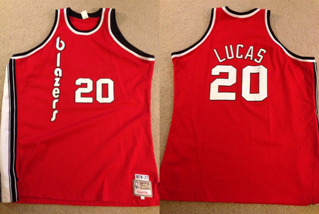 Men's Portland Trail Blazers #20 Maurice Lucas Red Stitched Basketball Jersey