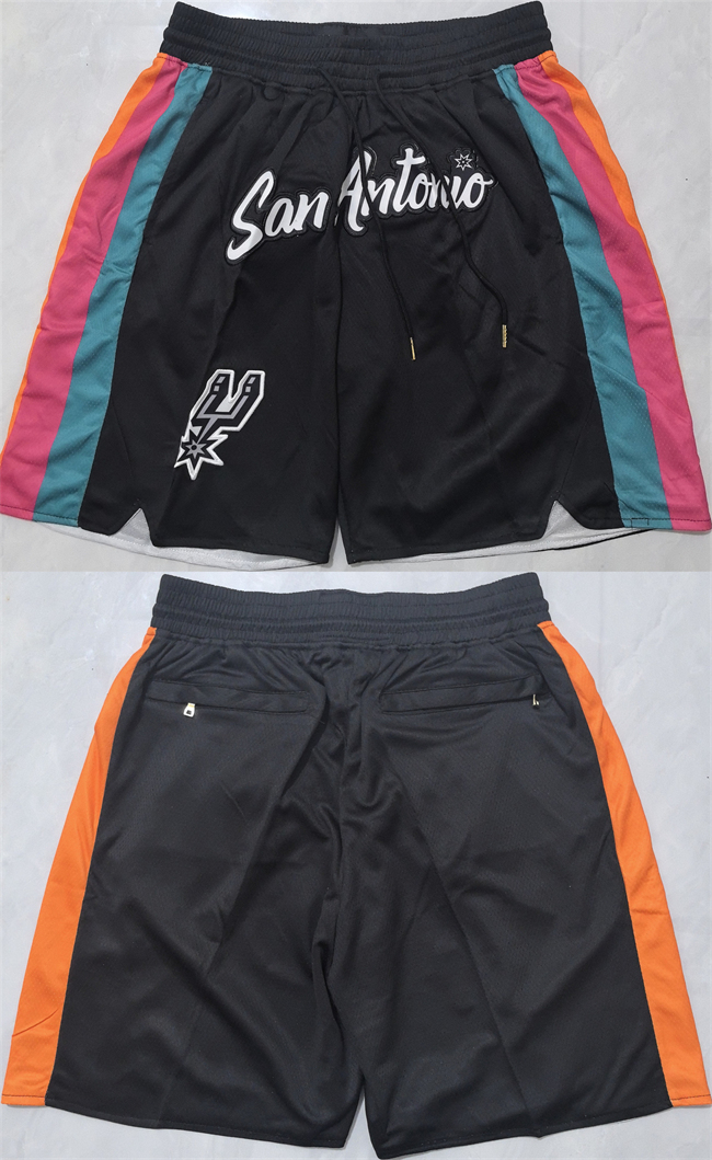 Men's San Antonio Spurs Black Shorts (Run Small)