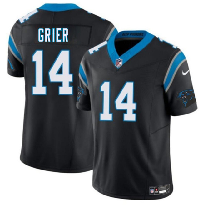 Men's Carolina Panthers #14 Will Grier Black 2026 F.U.S.E. Vapor Limited Stitched Football Jersey