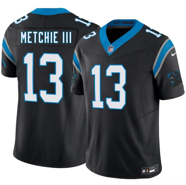 Men's Carolina Panthers #13 John Metchie III Black 2026 F.U.S.E. Vapor Limited Stitched Football Jersey