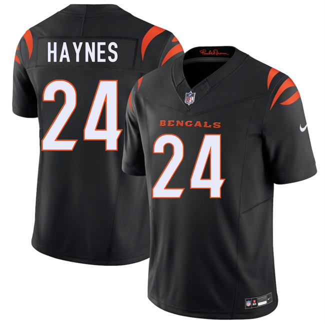 Men's Cincinnati Bengals #24 Jamal Haynes Black 2026 Draft F.U.S.E. Vapor Untouchable Limited Stitched Football Jersey