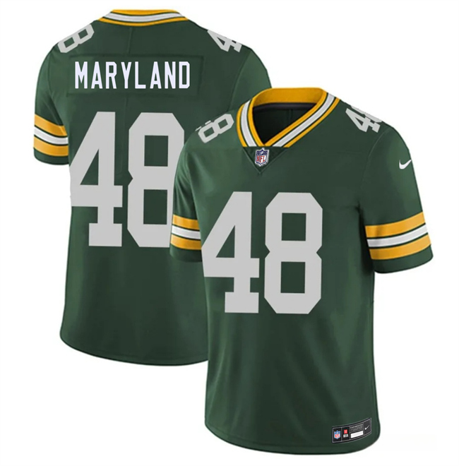 Men's Green Bay Packers #48 RJ Maryland Green 2026 Draft Vapor Untouchable Limited Stitched Football Jersey