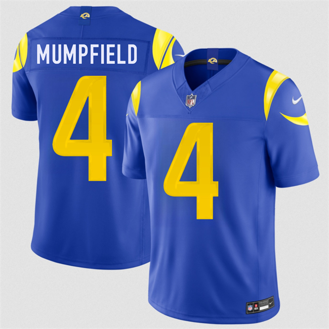 Men's Los Angeles Rams #4 Konata Mumpfield Royal 2026 F.U.S.E. Vapor Limited Stitched Football Jersey