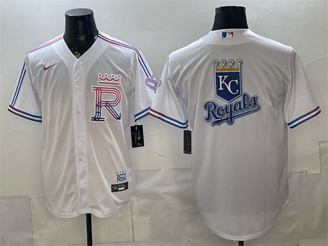 Men's Kansas City Royals Team Big Logo White 2026 City Connect Stadium Stitched Baseball Jersey (1)