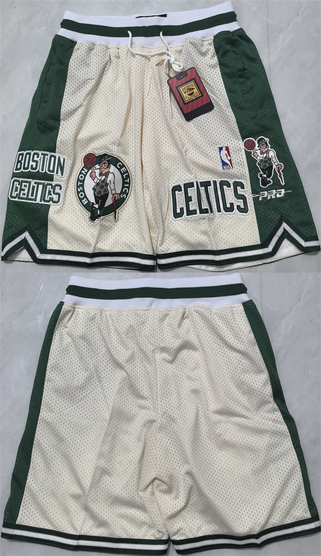 Men's Boston Celtics White Shorts (Run Small)