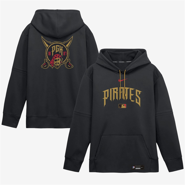 Men's Pittsburgh Pirates Black 2026 City Connect Collection Therma-FIT Hoodie