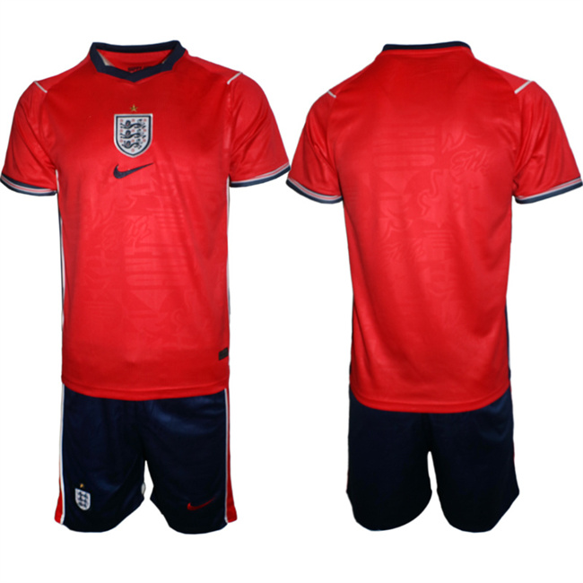Men's England 2026 Red Away Soccer Jersey Suit