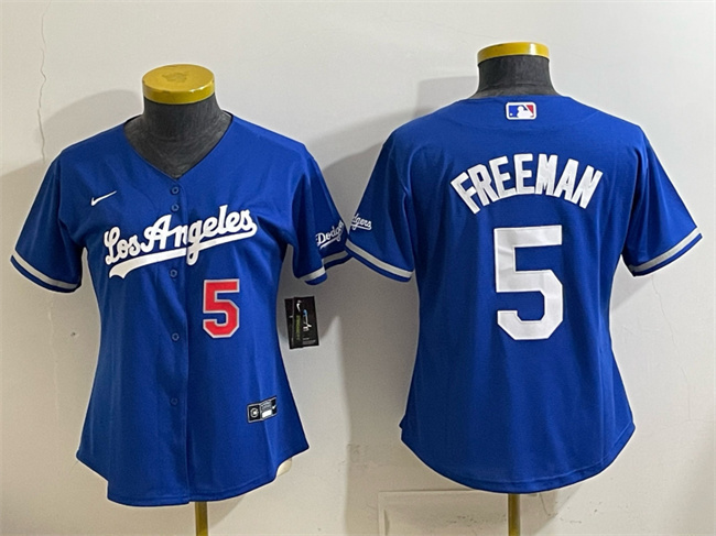 Youth Los Angeles Dodgers #5 Freddie Freeman Royal Alternate Stadium Stitched Baseball Jersey