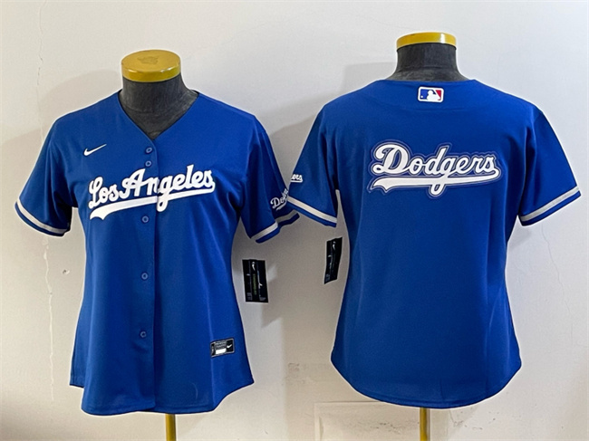 Youth Los Angeles Dodgers Team Big Logo Royal Alternate Stadium Stitched Baseball Jersey