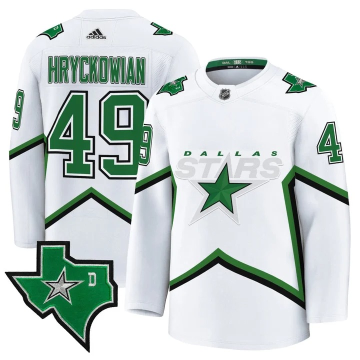 Men & Women & Youth Dallas Stars #49 Justin Hryckowian White Stitched Jersey