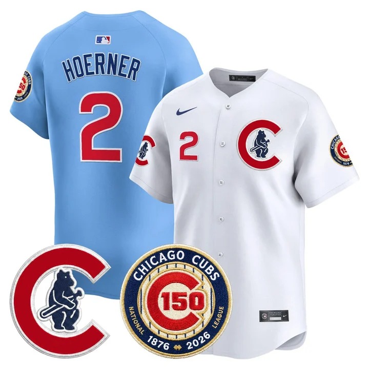 Men & Women & Youth Chicago Cubs #2 Nico Hoerner Split Stitched Jersey