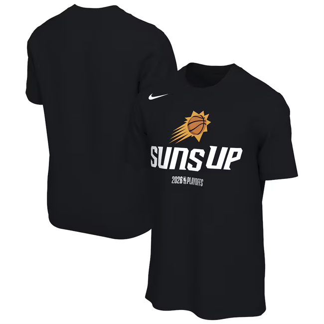 Men's Phoenix Suns Black 2026 Playoffs Mantra T-Shirt