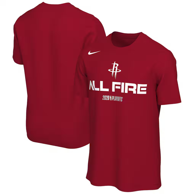 Men's Houston Rockets Red 2026 Playoffs Mantra T-Shirt