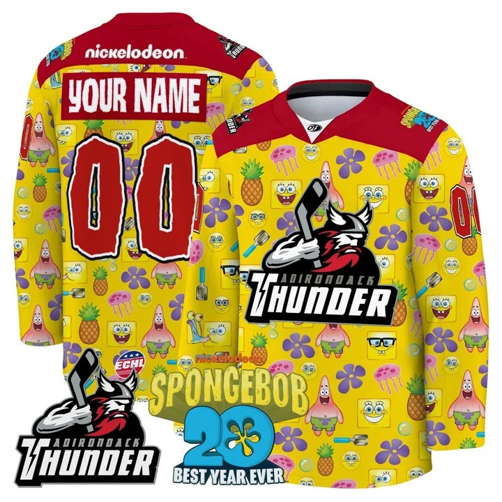 Adirondack Thunder Nickelodeon SpongeBob Custom Jersey - Sublimated