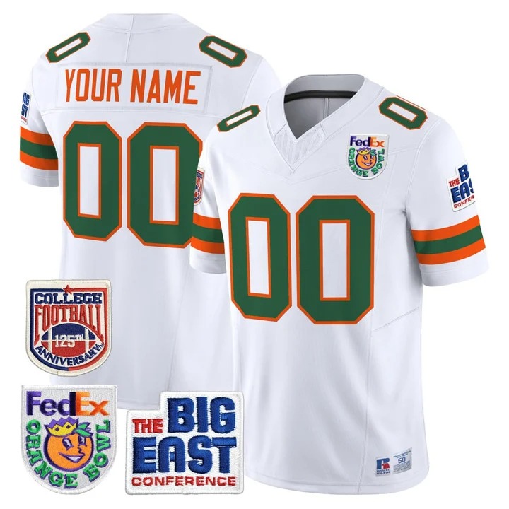 Miami Hurricanes Custom Limited Jersey - All Stitched