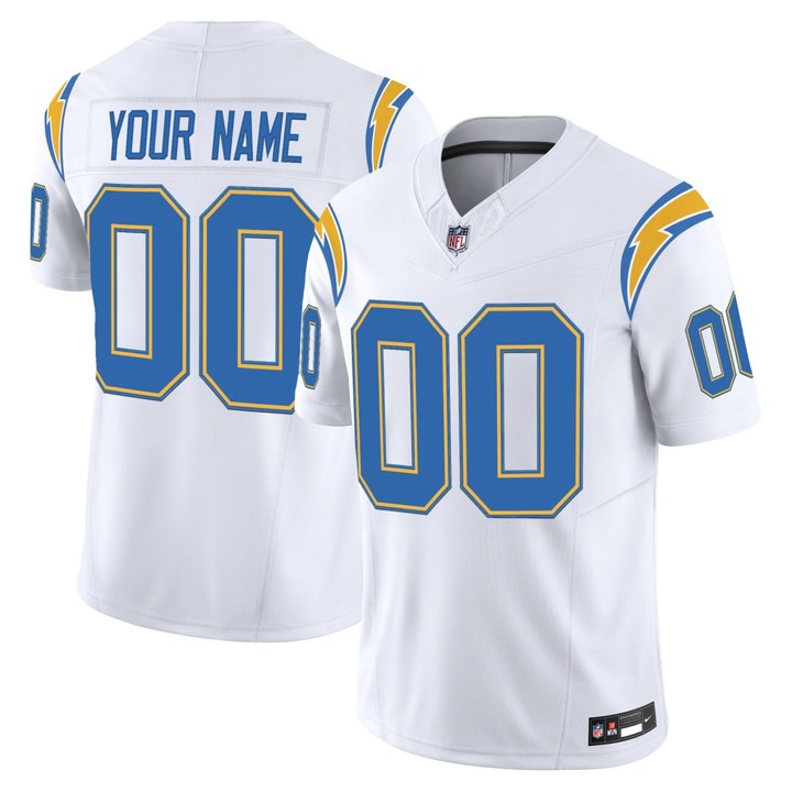 Los Angeles Chargers White Custom Jersey - All Stitched
