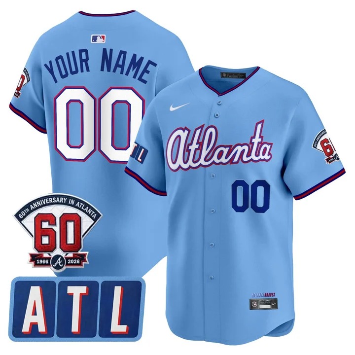 Atlanta Braves City Connect Custom Jersey - All Stitched