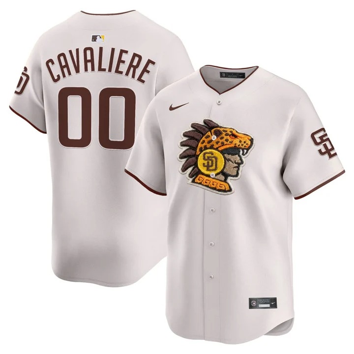 CAVALIERE Padres Cream Jersey - All Stitched
