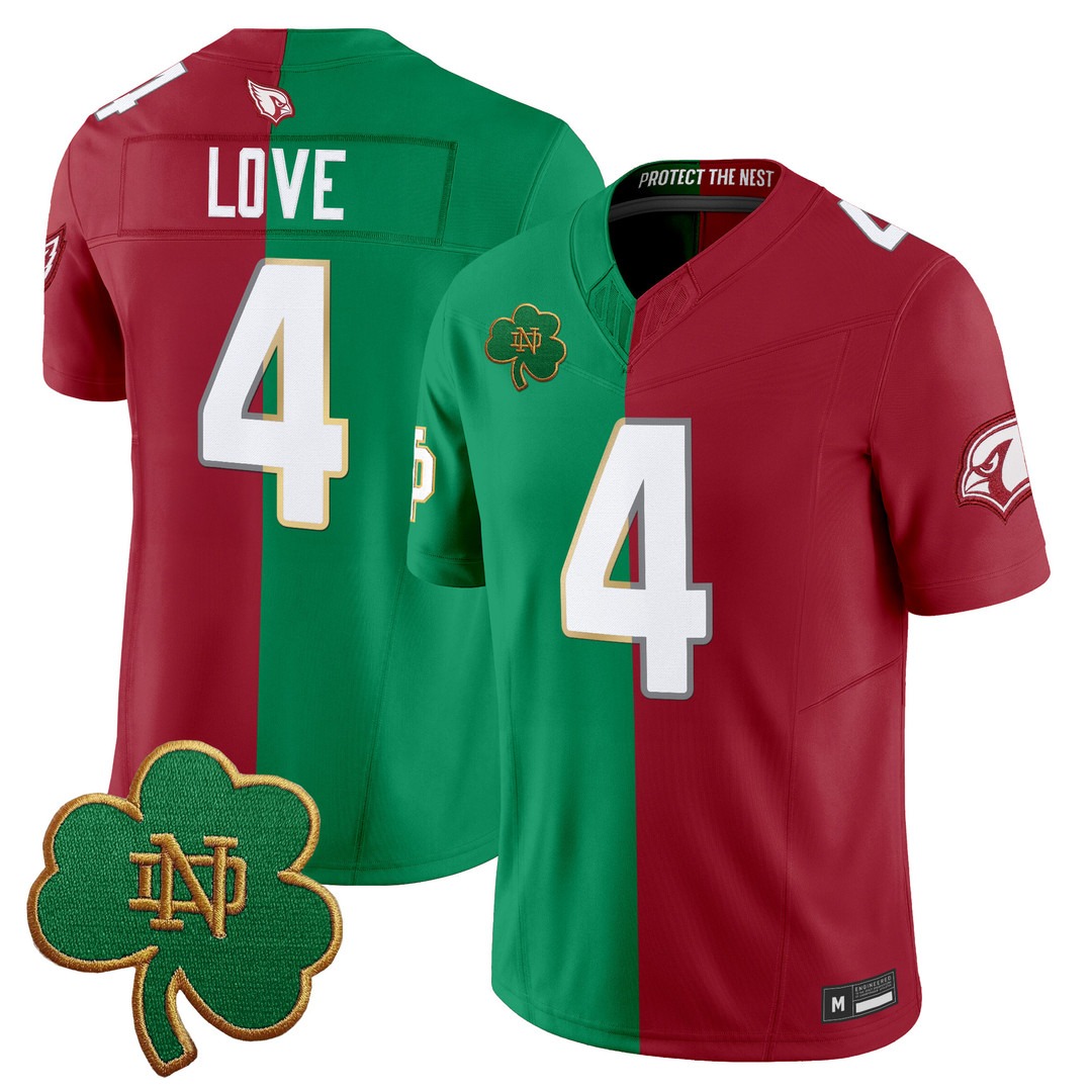 #4 Jeremiyah Love Split Vapor Limited Jerseys - All Stitched