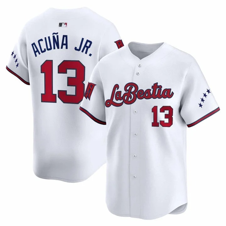 #13 Ronald Acuna Jr. LaBestia White Jersey - All Stitched