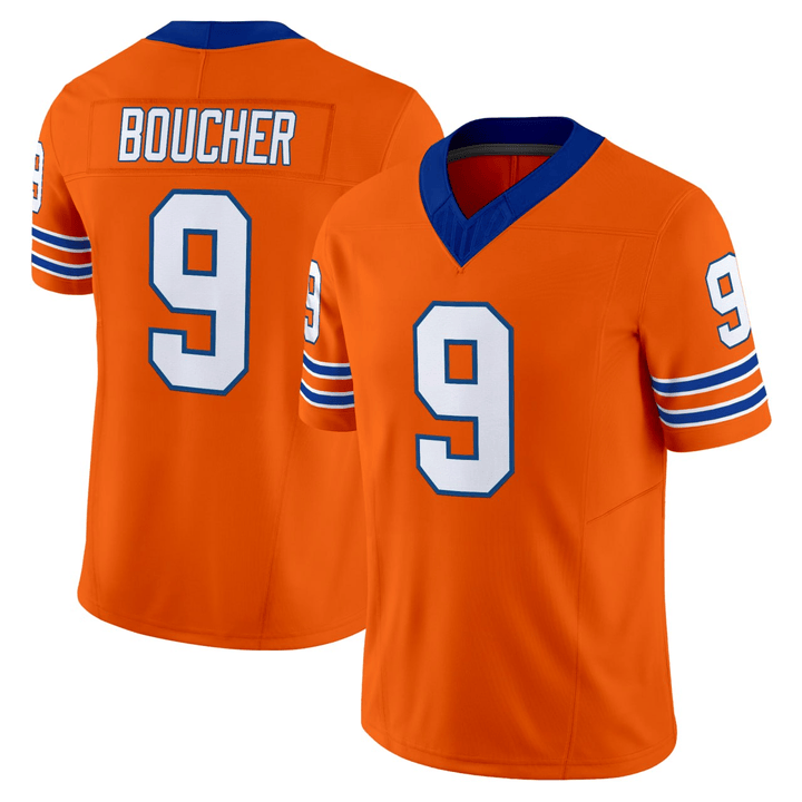 Bobby Boucher #9 The Waterboy Football Orange Jersey - Stitched