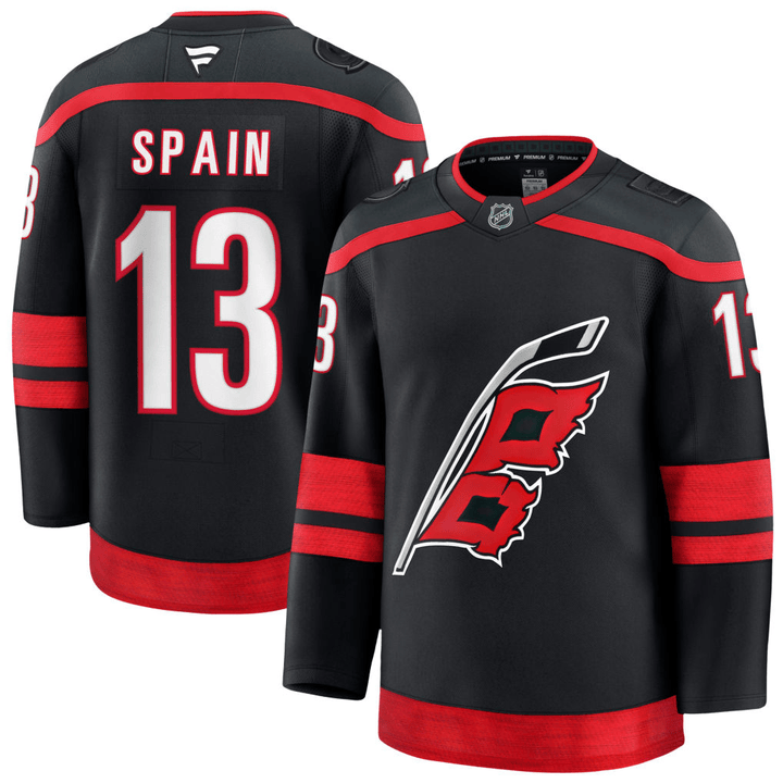 SPAIN #13 Carolina Hurricanes Black Jersey - All Stitched