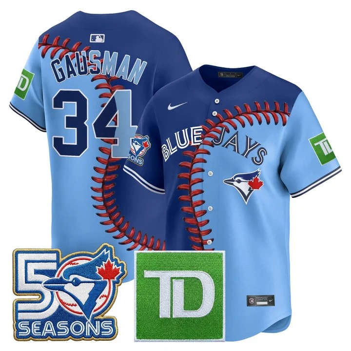 Kevin Gausman #34 Toronto Blue Jays Split Jersey - Stitched