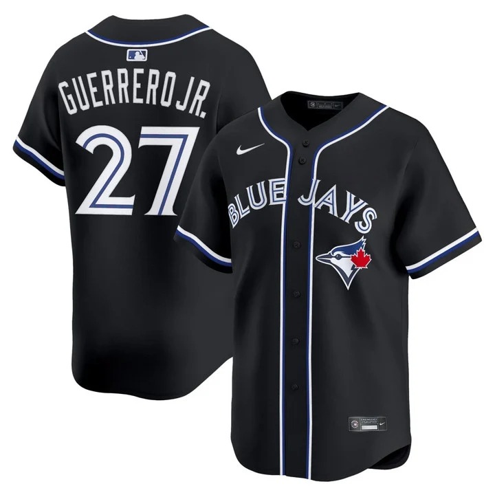 Vladimir Guerrero Jr. Toronto Blue Jays Black Jersey - All Stitched