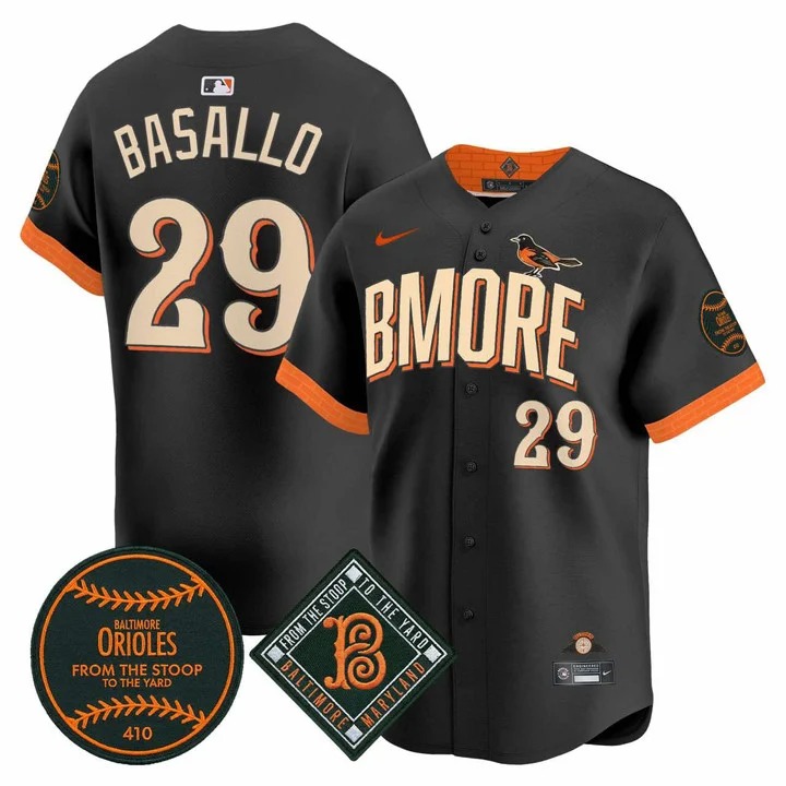 Samuel Basallo Baltimore Orioles Black Jersey - All Stitched
