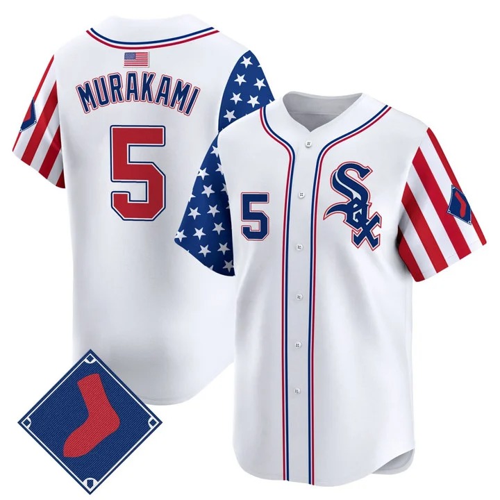 Murakami Munetaka #5 Chicago White Sox Independence Day White Jersey - All Stitched