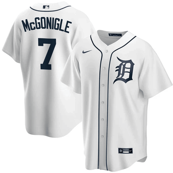 Kevin McGonigle #7 Detroit Tigers White Jersey - All Stitched