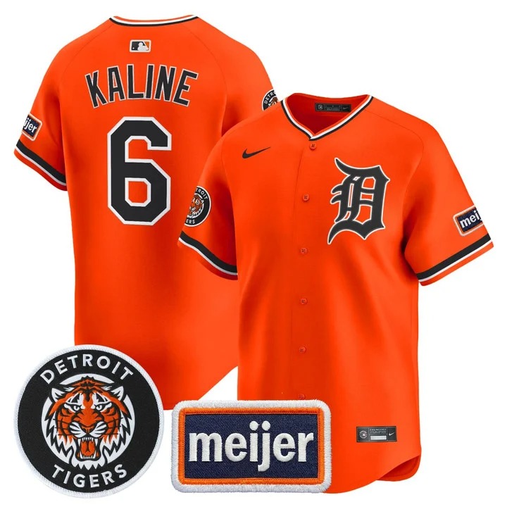 Al Kaline #6 Detroit Tigers Orange Jersey - All Stitched