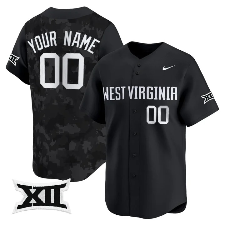 West Virginia Mountaineers Custom Jersey - All Stitched