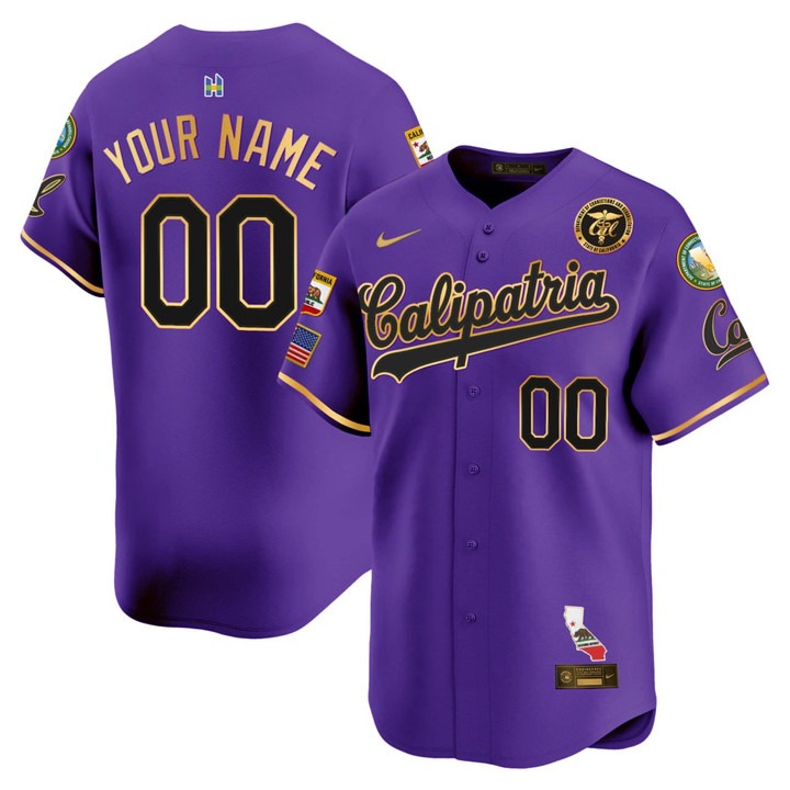Calipatria Purple Custom Baseball Jerseys - All Stitched