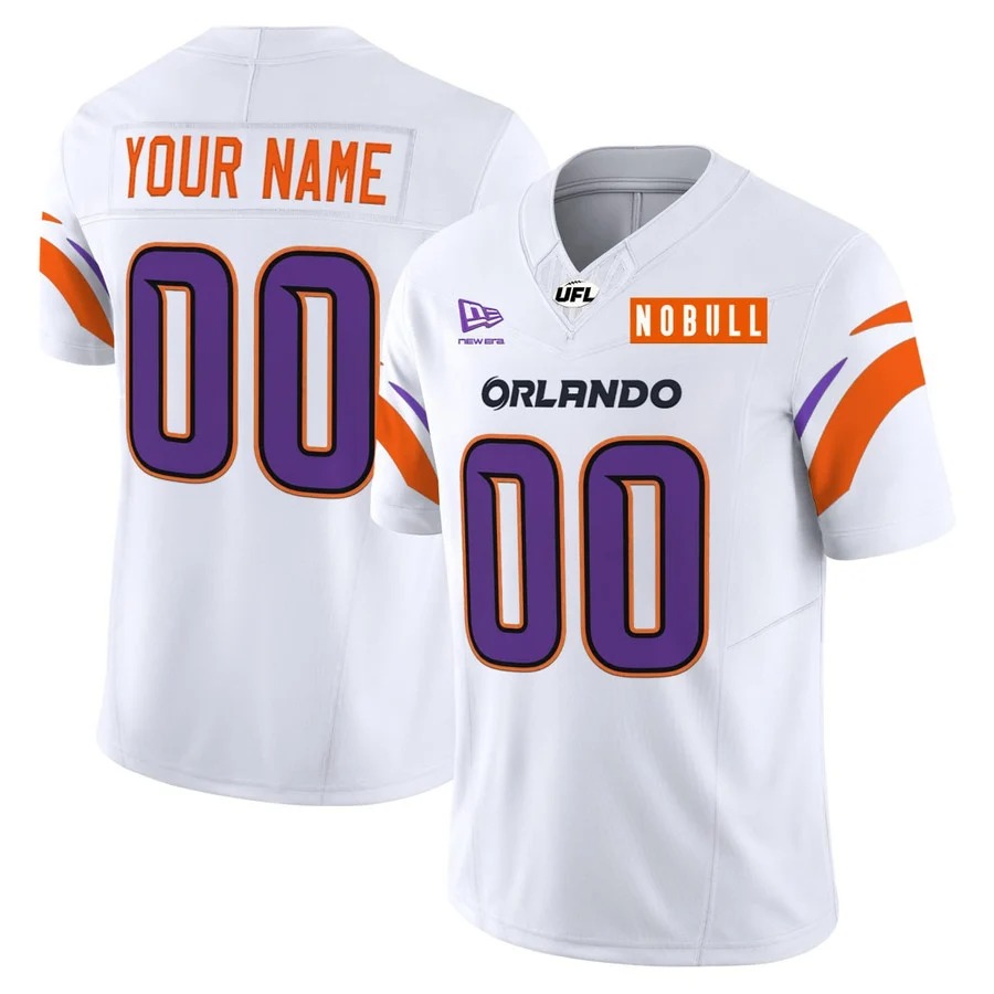 Orlando Storm White Custom Jersey - All Stitched