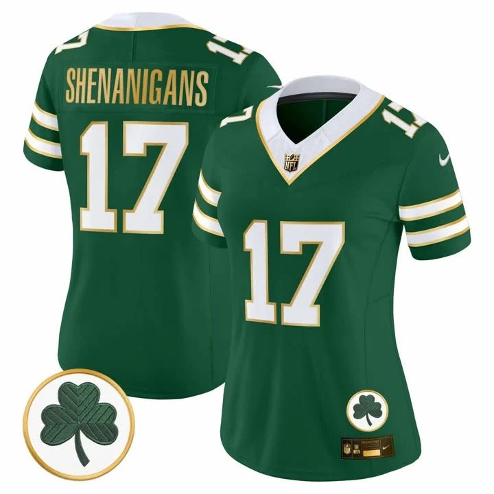 SHENANIGANS #17 New York Jets Green Jersey - All Stitched