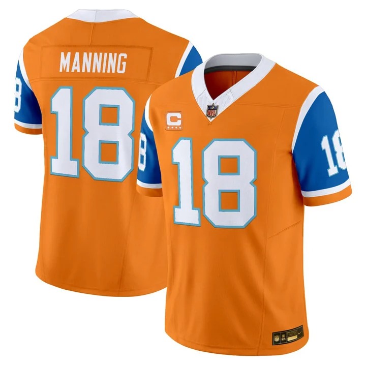 Peyton Manning #18 Denver Broncos Orange Jersey - All Stitched