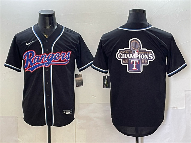Men's Texas Rangers Team Big Logo 2026 Fashion Replica Black Out Stitched Baseball Jerseys