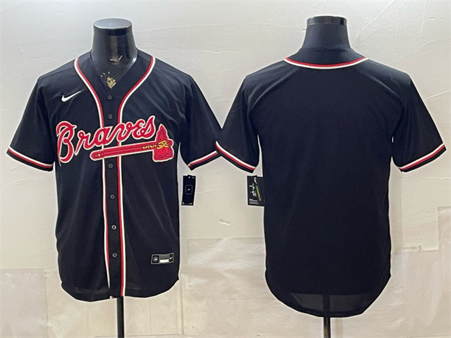 Men's Atlanta Braves Blank 2026 Fashion Replica Black Out Stitched Baseball Jersey