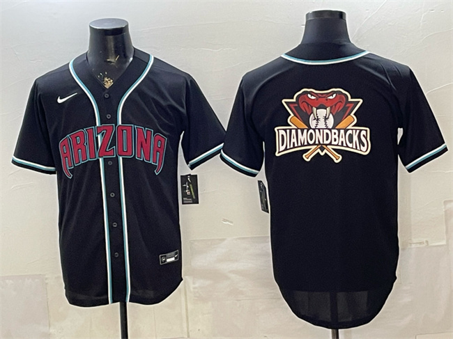 Men's Arizona Diamondbacks Team Big Logo 2026 Fashion Replica Black Out Stitched Baseball Jerseys