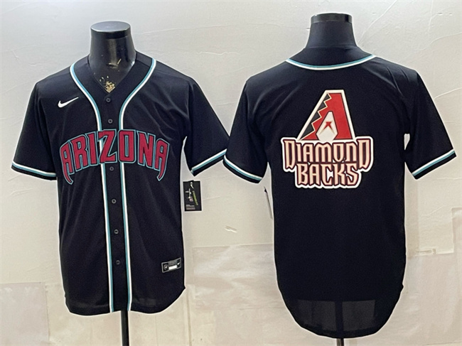 Men's Arizona Diamondbacks Team Big Logo 2026 Fashion Replica Black Out Stitched Baseball Jersey