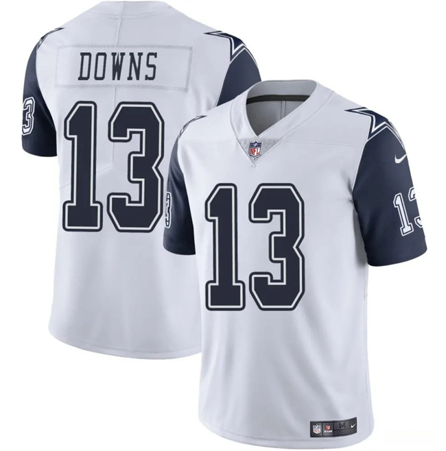 Men's Dallas Cowboys #13 Caleb Downs White 2026 Draft Vapor Untouchable Limited Stitched Football Jersey