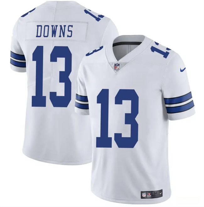 Men's Dallas Cowboys #13 Caleb Downs White 2026 Draft Vapor Untouchable Limited Stitched Football Jerseys