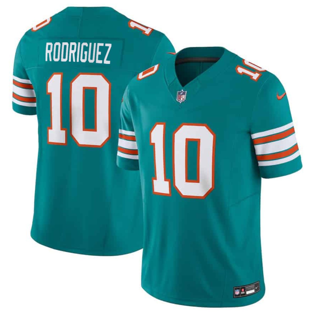Men's Miami Dolphins #10 Jacob Rodriguez Aqua 2026 Draft F.U.S.E. Vapor Limited Stitched Football Jersey
