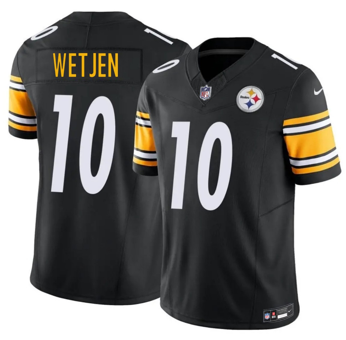 Men's Pittsburgh Steelers #10 Kaden Wetjen Black 2026 Draft F.U.S.E. Vapor Limited Stitched Football Jersey