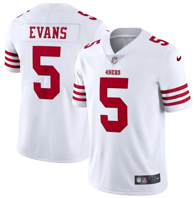 Men's San Francisco 49ers #5 Mike Evans White 2026 Vapor Untouchable Limited Stitched Football Jersey