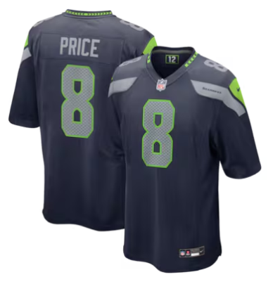 Men's Seattle Seahawks #8 Jadarian Price College Navy 2026 Draft Team Game Stitched Jersey