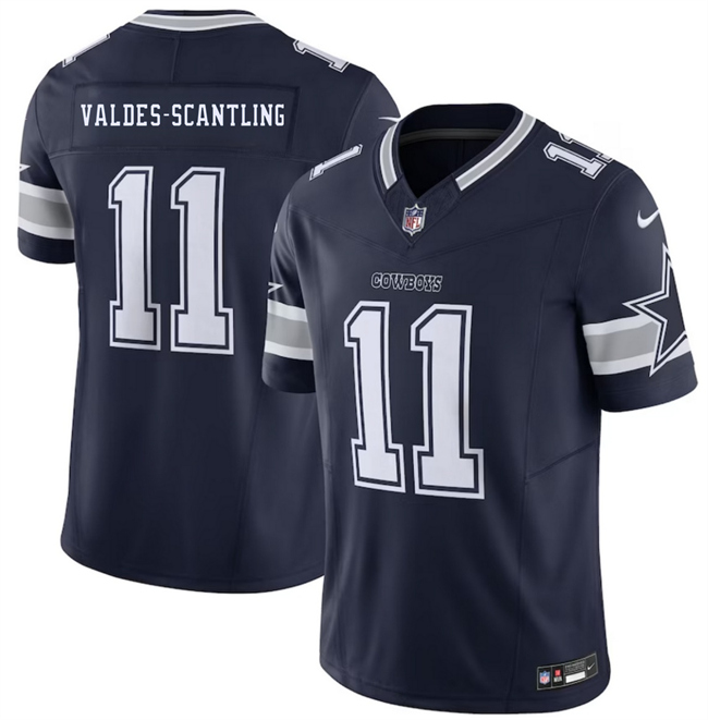 Men's Dallas Cowboys #11 Marquez Valdes-Scantling Navy 2026 F.U.S.E Vapor Untouchable Limited Stitched Football Jersey
